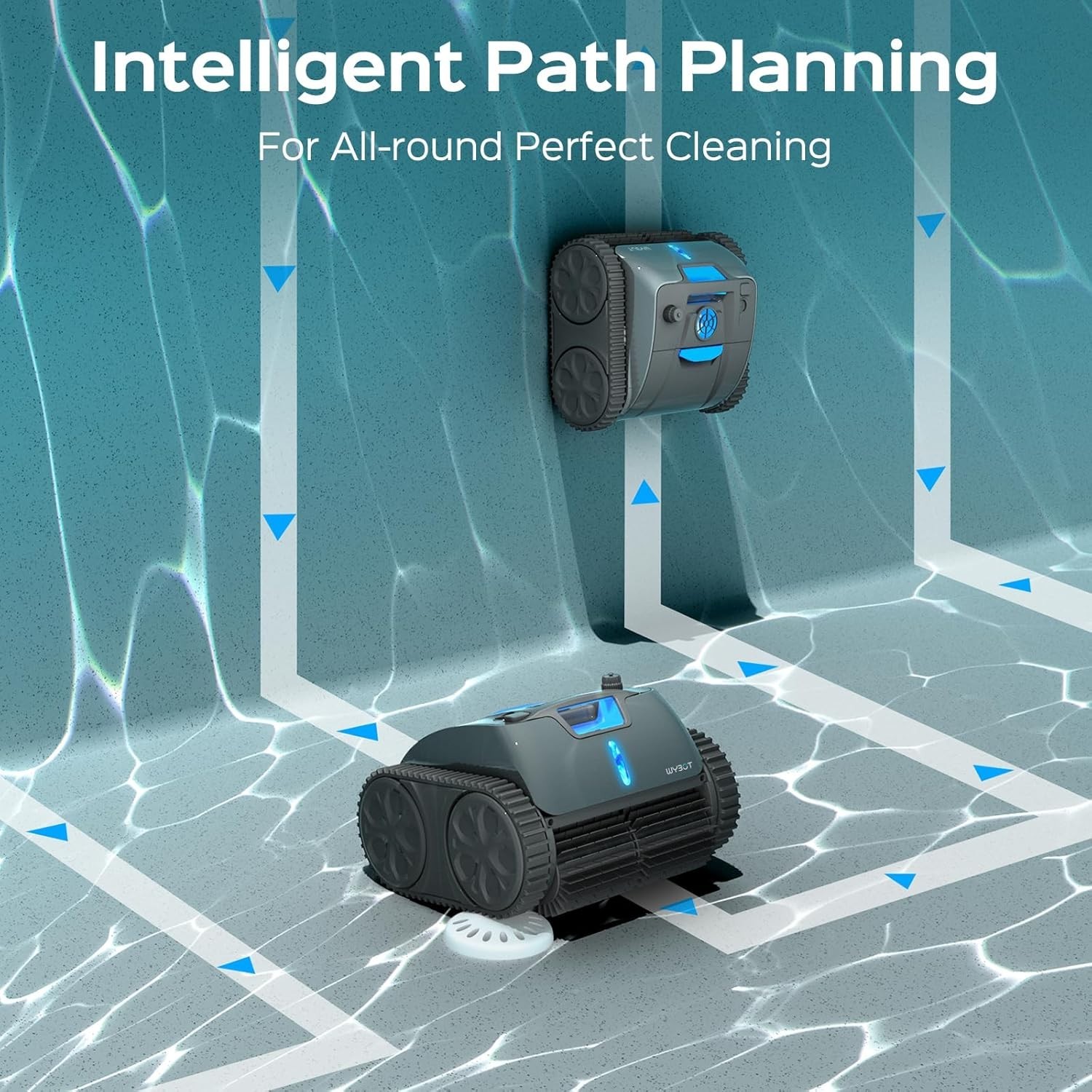 C1 Max Robotic Pool Vacuum Inground Pool Cleaner APP Wall Climbing