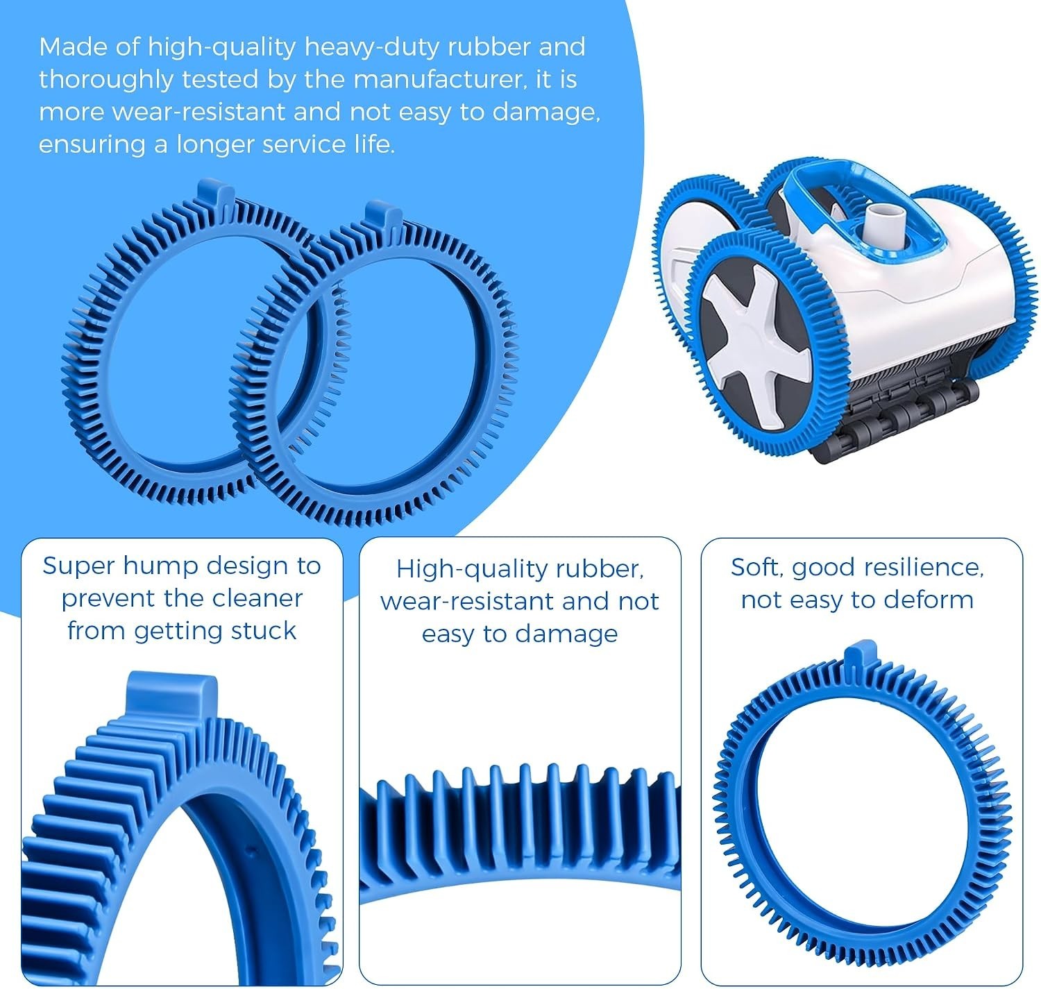 Blue Front Tire Kit 896584000-143 with Super Hump2 Pack Compatible with Haywo…
