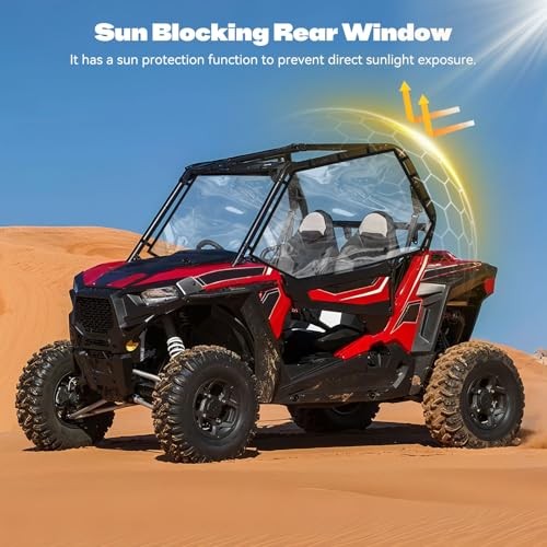 RZR Side Window Soft Windshield Snow-proof and Rain-proof Fit for Polaris RZR
