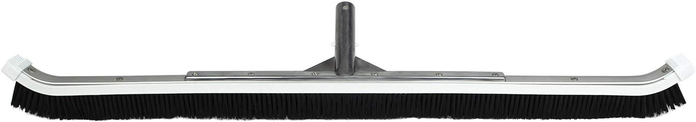 36-Inch Extra-Wide Commercial Swimming Pool Wall Brush, Heavy-Duty Aluminum Back