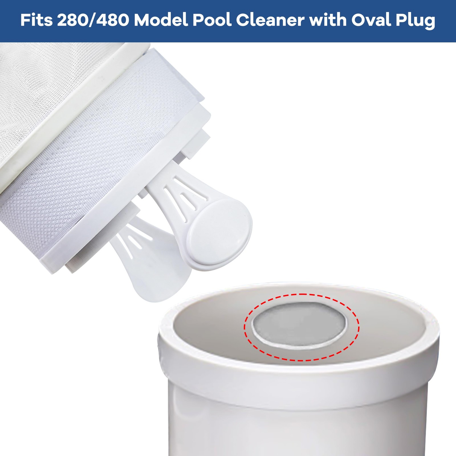 Pool Cleaner Bags 4Pack, Nylon Mesh Vacuum Replacement with Zipper Enclosure