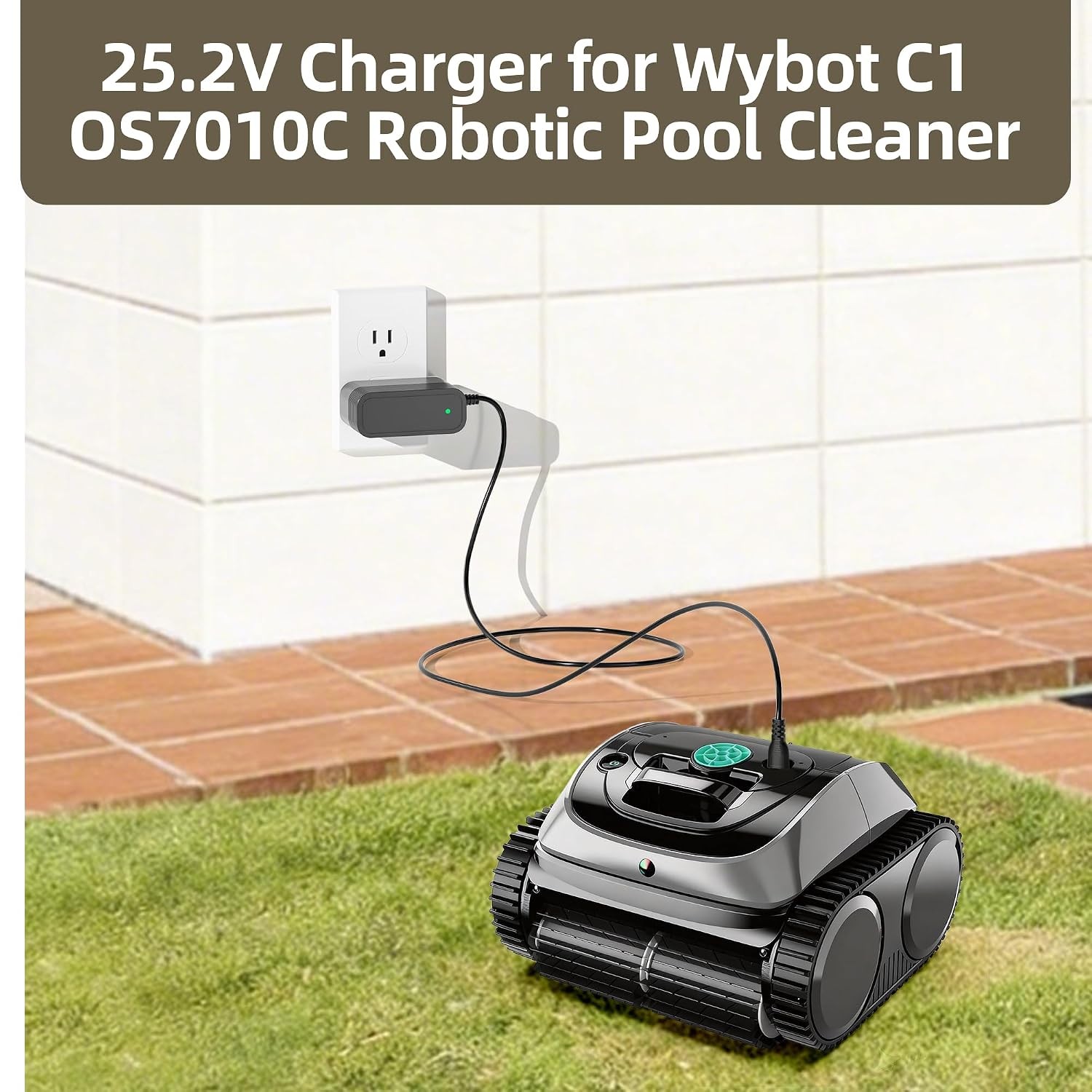2V WYBOT C1 & C2 Cordless Robotic Pool Cleaner Charger Adapter 25.2V Power