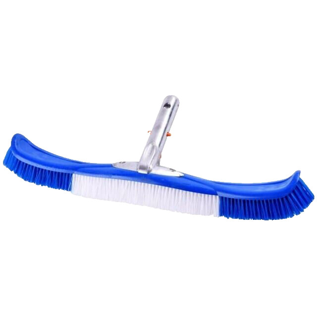 Deluxe 20&Prime; Flexible Swimming Pool Brush w/Nylon Bristles Aluminum EZ Clip Handle