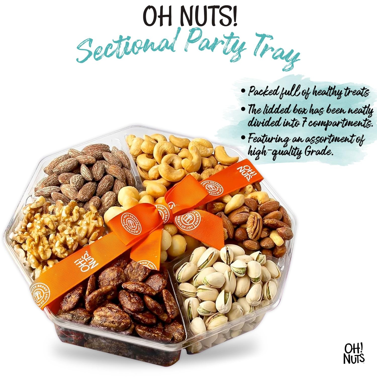 Oh Nuts 7 Variety Nuts Gift Basket – Healthy Food Assorted Nuts Gifts Basket…