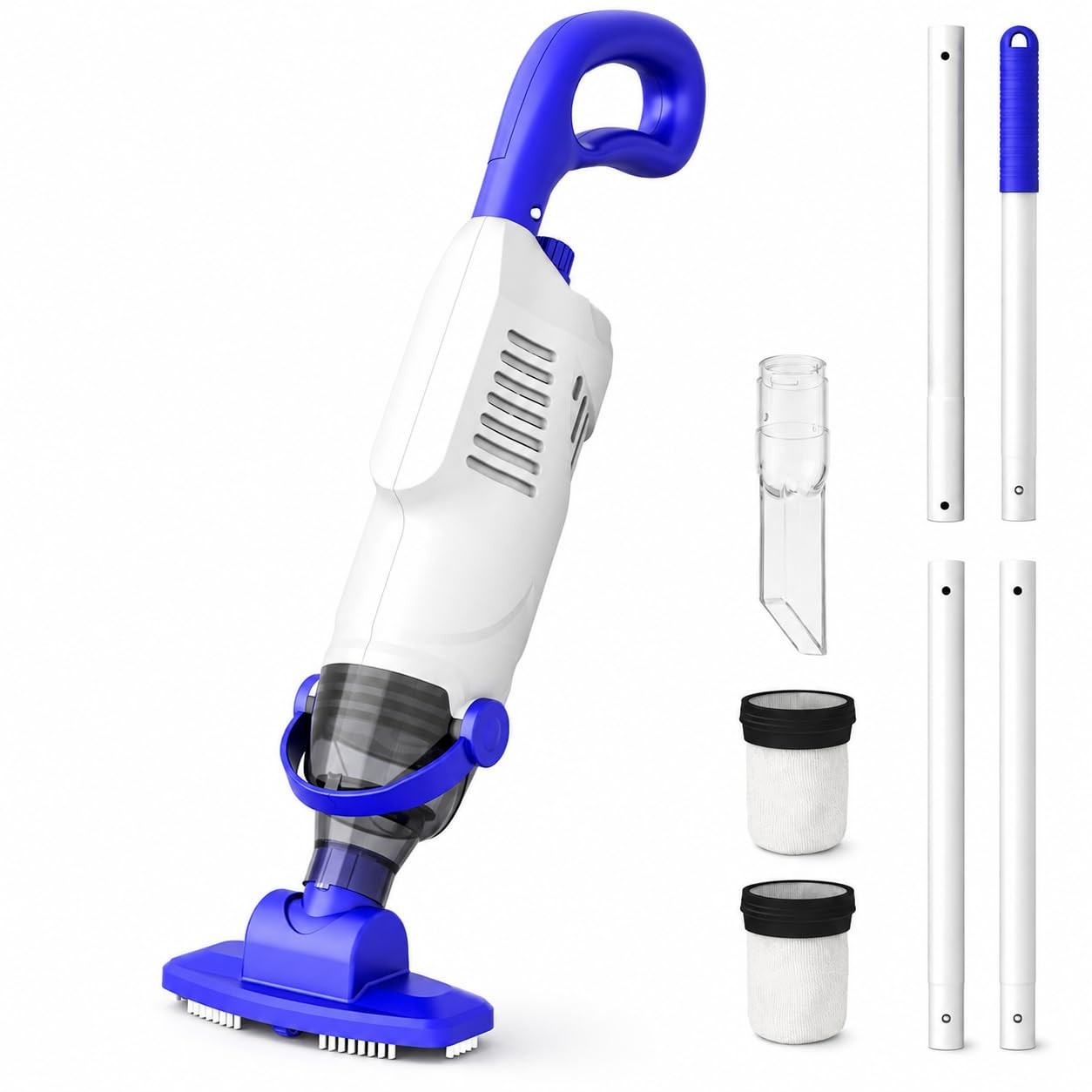 Upgraded Cordless Handheld Pool Vacuum – 3800L/H Suction, 5000mAh Battery, 3-Hea