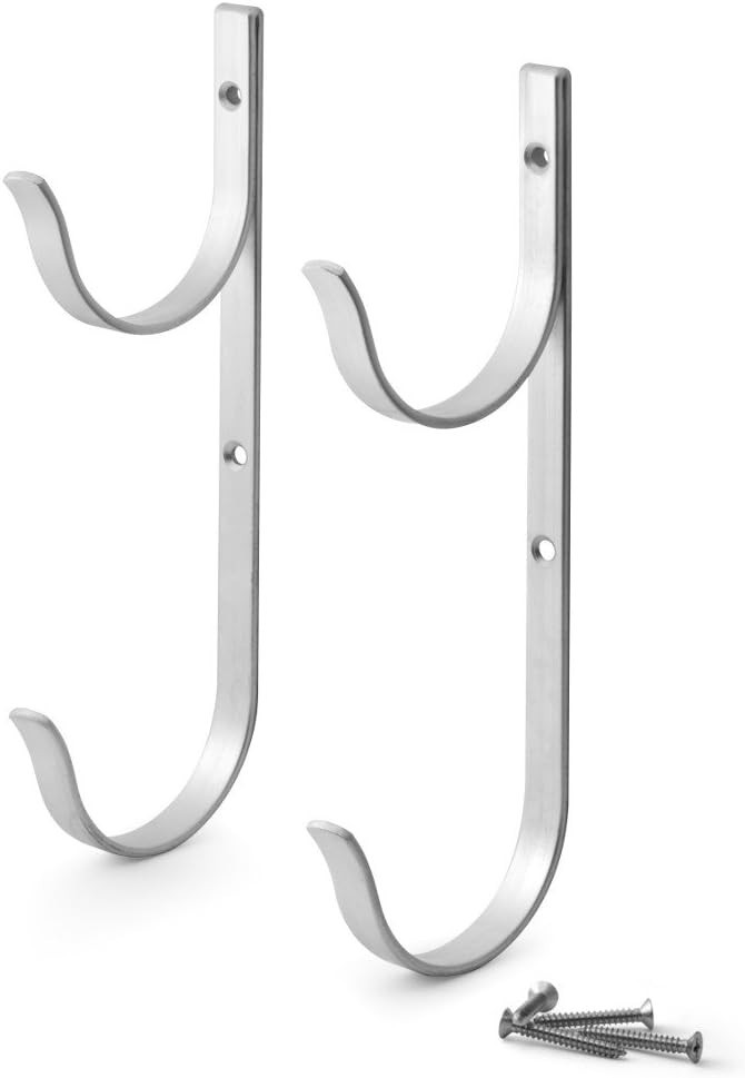 Pool Pole Hanger 2pc Aluminium Holder Set, Ideal Hooks for Telescopic Poles,…