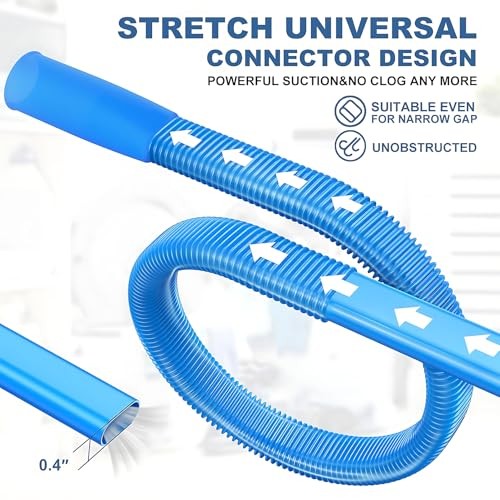 Upgraded Dryer Vent Cleaner: Universal Vacuum Hose 31.5 Inch Blue(only hose）