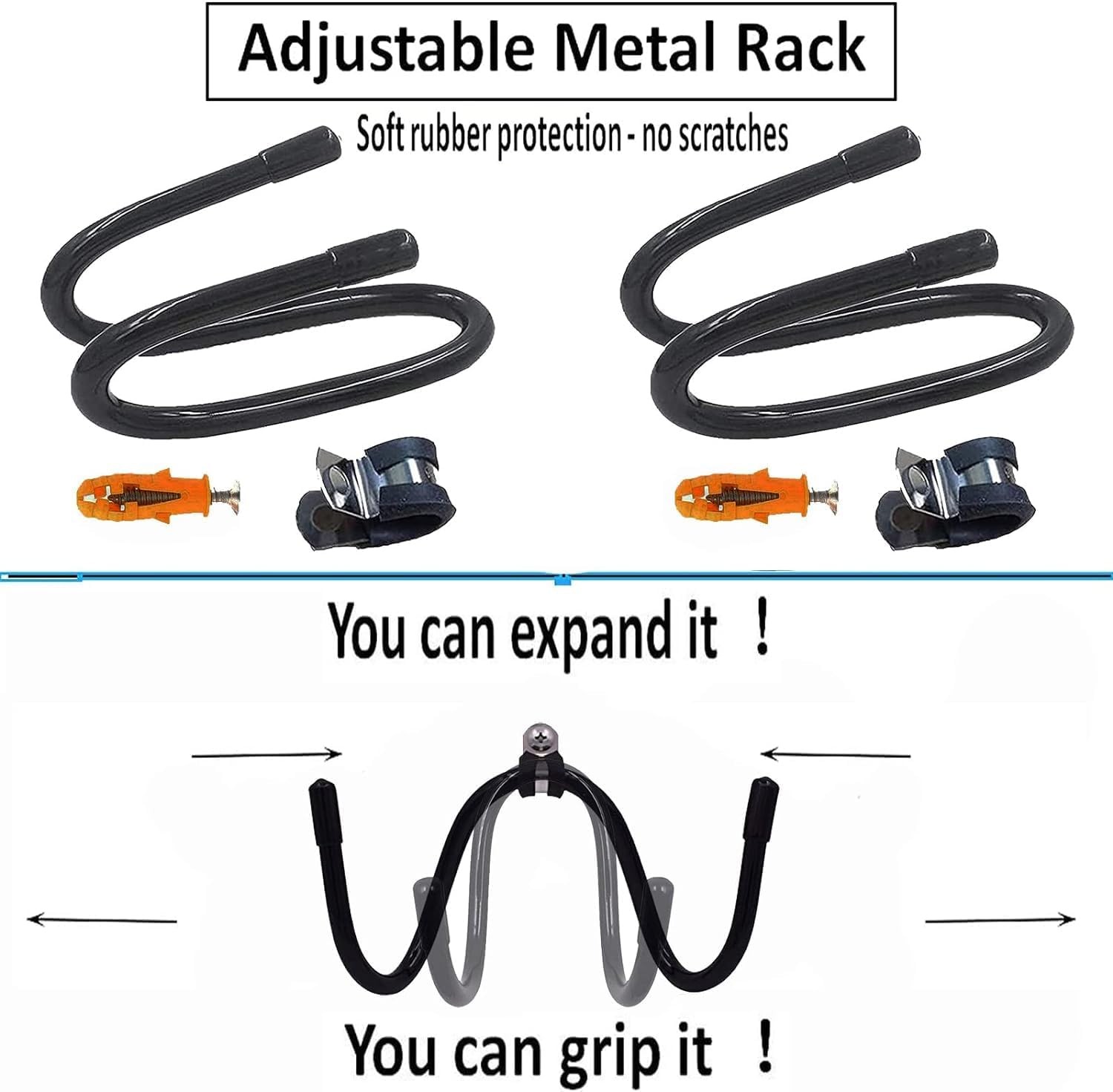 2 Pack Pool Pole Hanger/Hook Cleaning Tool Holder and Organizer for Poles