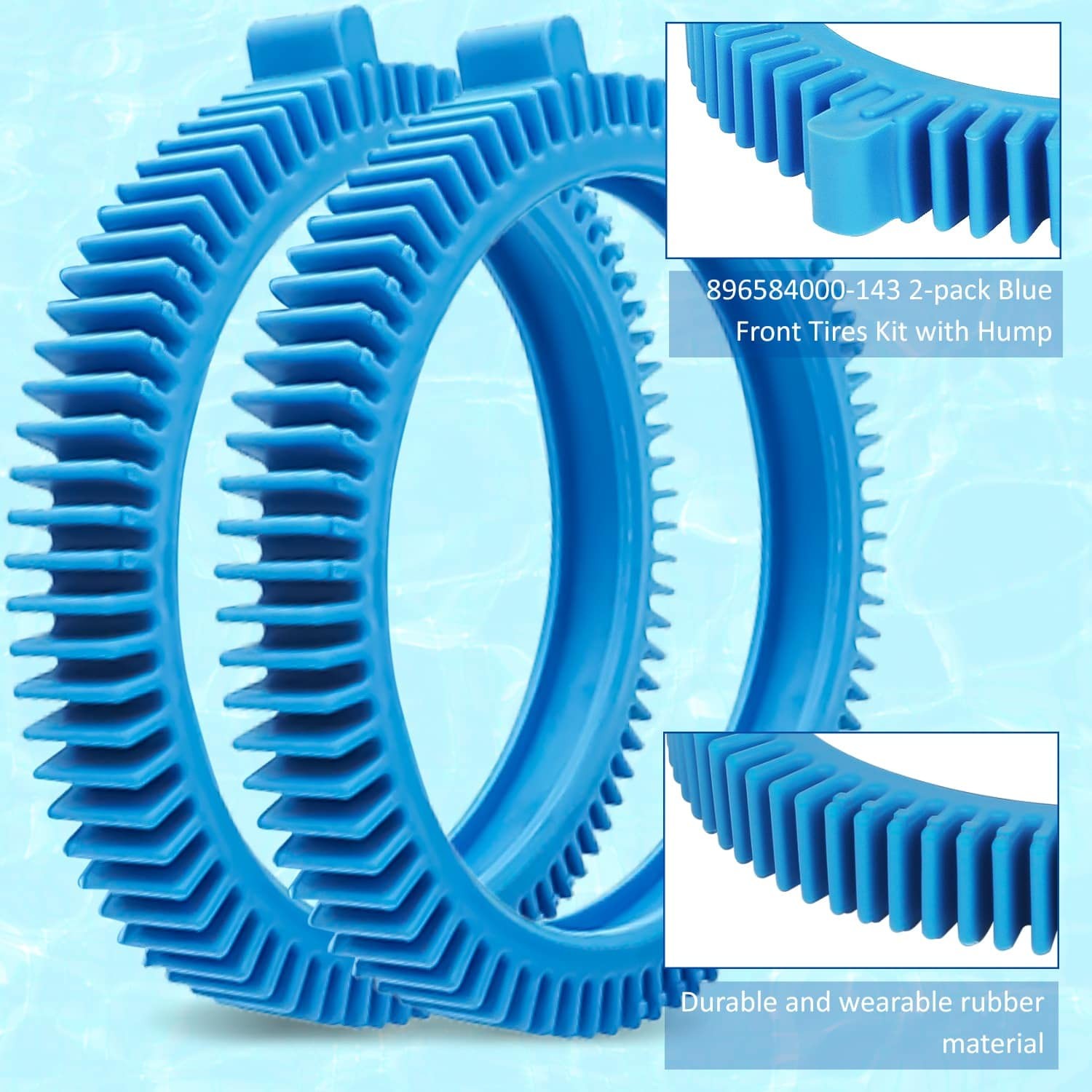 896584000-143 Pool Cleaner Front Tire kit with Super Hump by Seentech -…