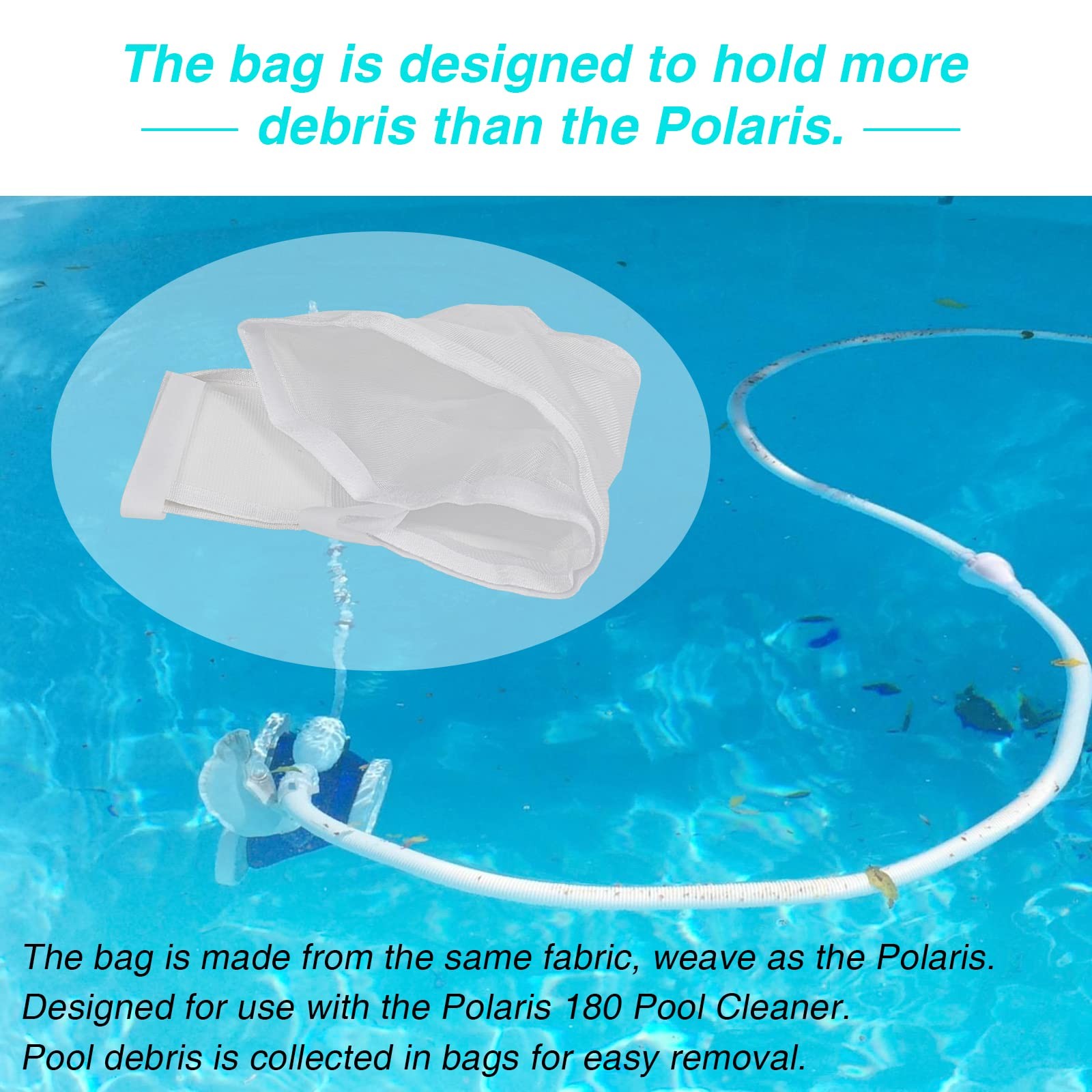 Pokin All Purpose Bag for Polaris 180 Pool Cleaner, A16,…