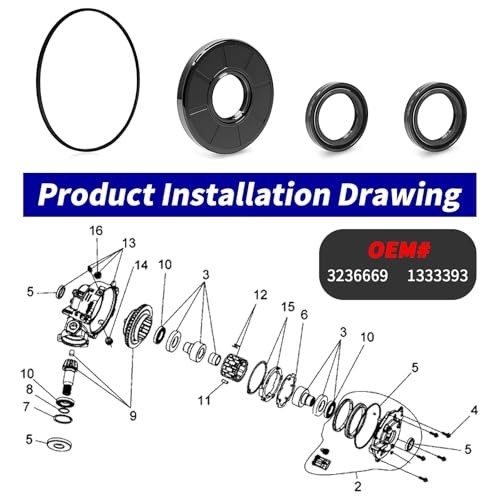 Front Differential Seal Kit for Polaris ATV Sportsman 570 500 450 400 Touring