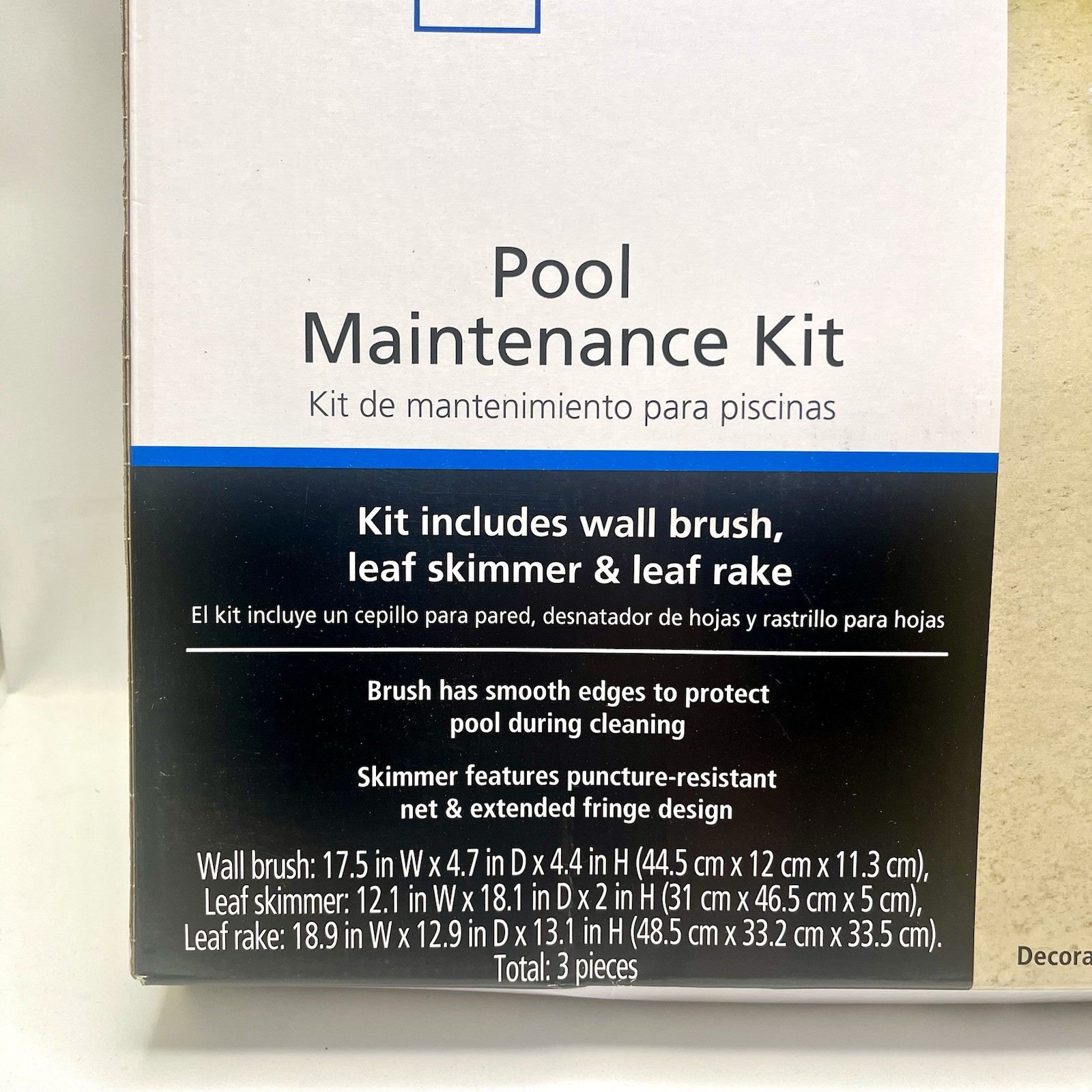Pool Maintenance Kit *BRAND NEW* Wall Brush Leaf Skimmer Leaf Rake Set Mainstays