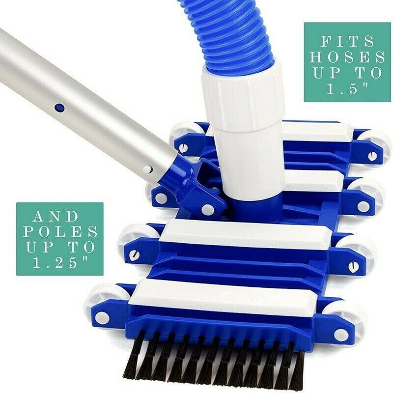 New 14&Prime; in-ground Swimming Pool Vacuum Head with Bottom Brush and Side Brush USA