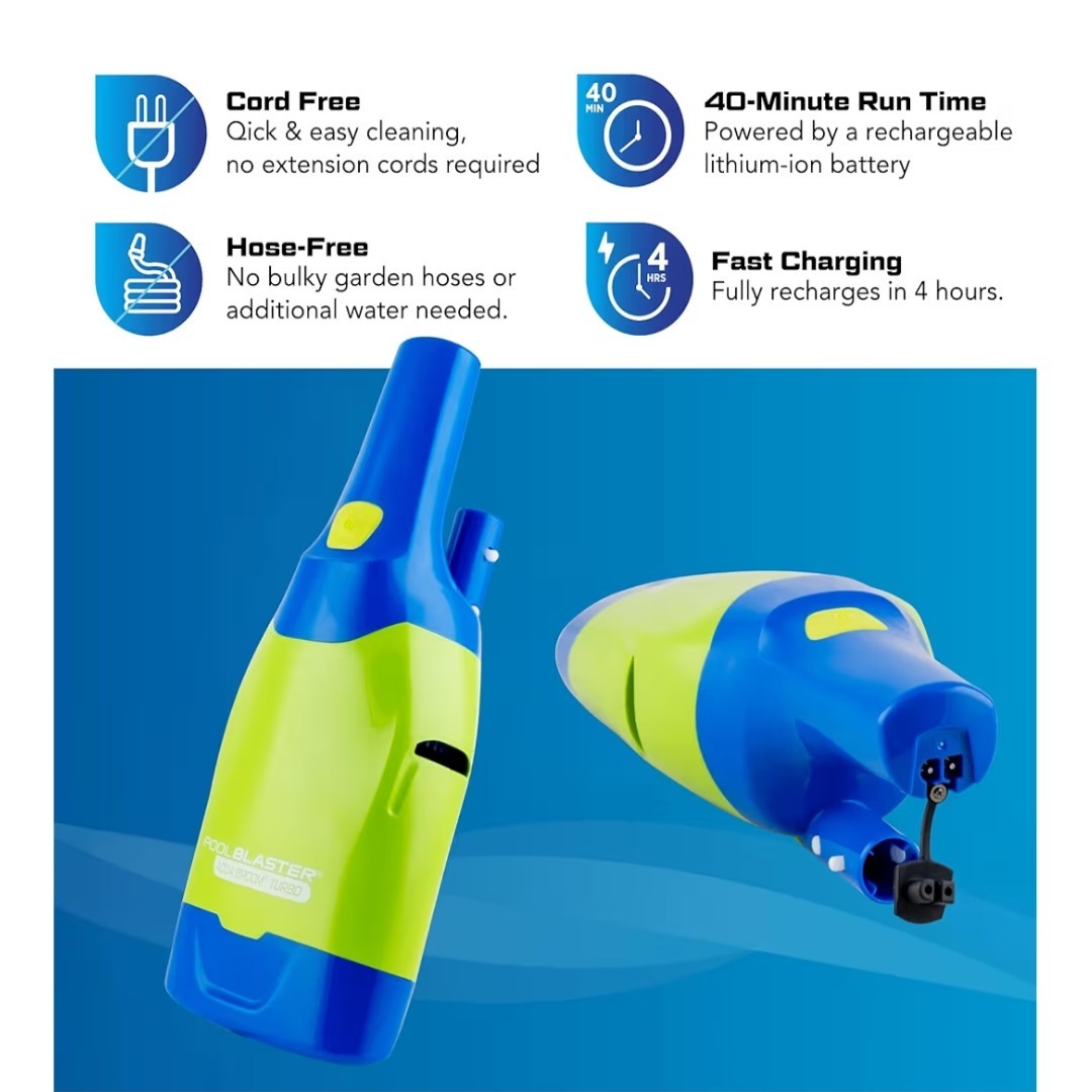 Aqua Broom Turbo Spa Vacuum for Hot Tub Cordless Hoseless Rechargeable USB Ch…