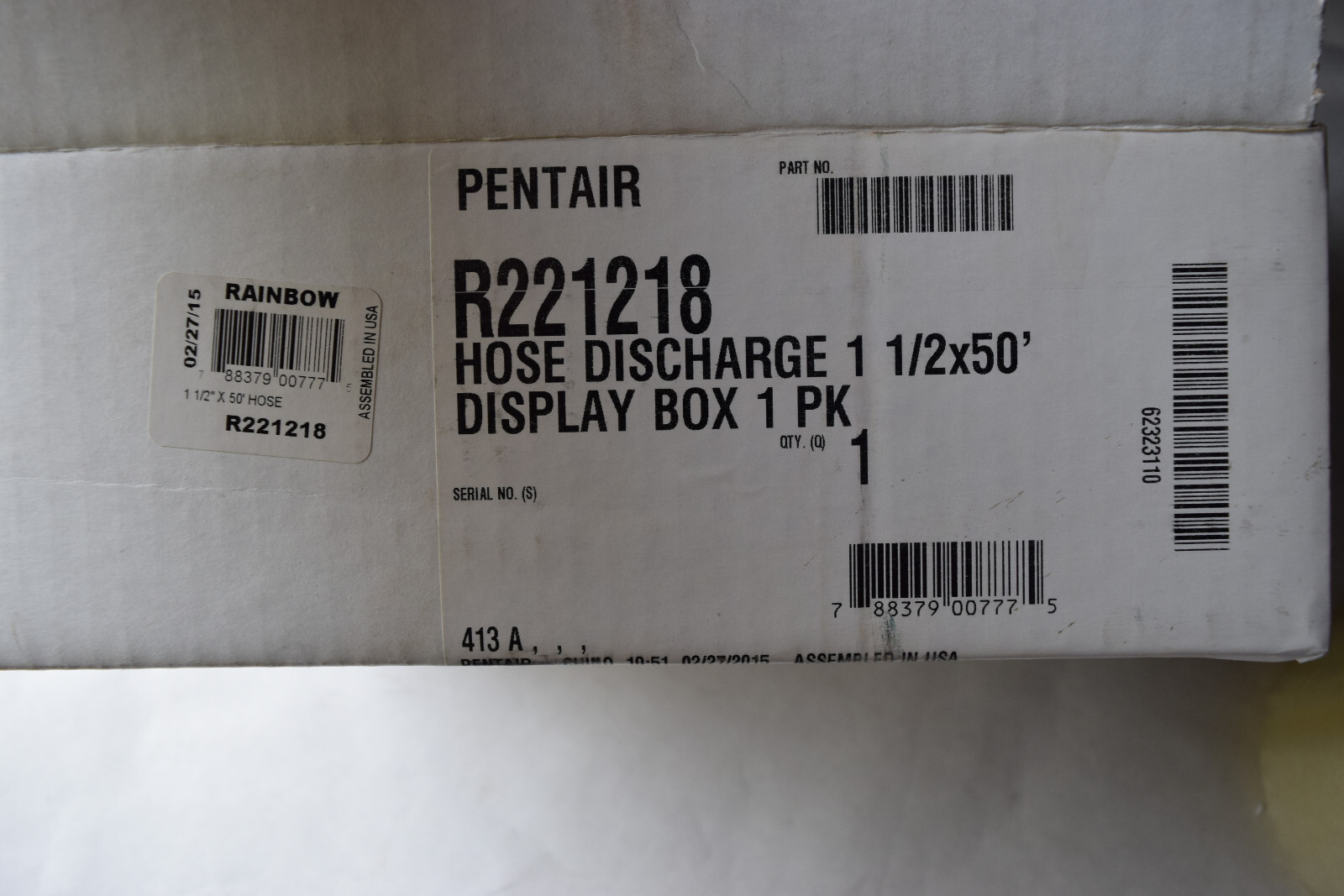Pentair R221218 Backwash DIscharge Hose 1 1/2&Prime; x 50&prime; w/ SS clamp Commercial Qual