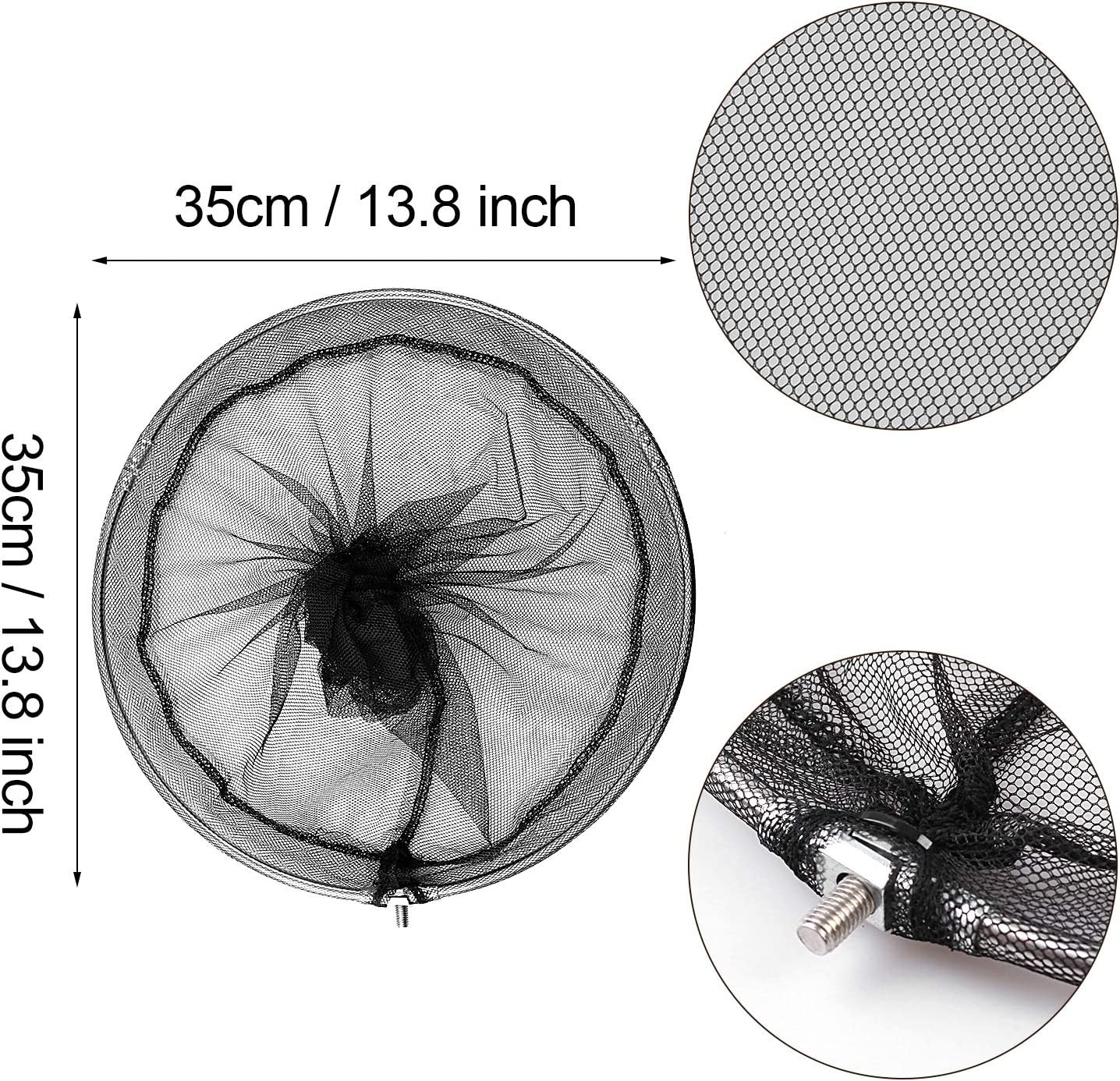 Pool Skimmer Net with Stainless Steel Telescopic Pole,58&Prime; Extendable Leaf Skimme