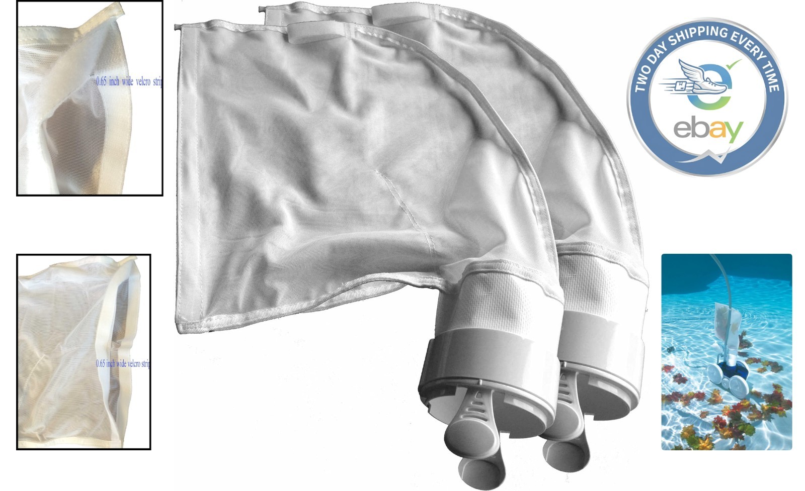 Efficient K16 Pool Cleaner Replacement Bags for Quick Debris Removal – 2 Pack