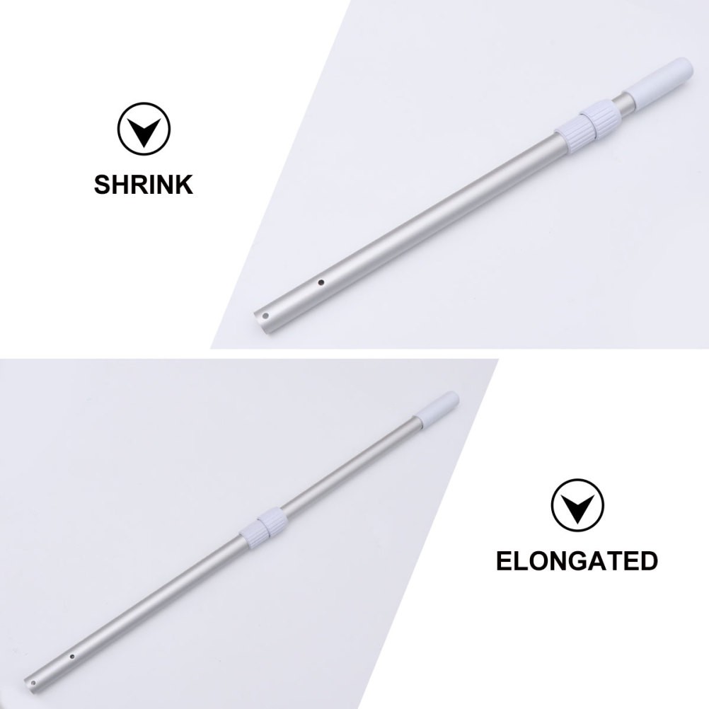 3 Set of Aluminum Cleaning Poles for Pool Lifesaving Equipment Silver