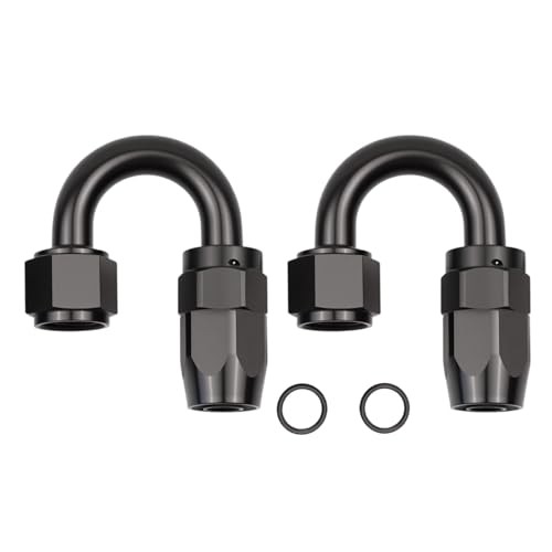 Aluminum Swivel Hose End Fitting 180 Degree for Braided CPE Fuel 8AN