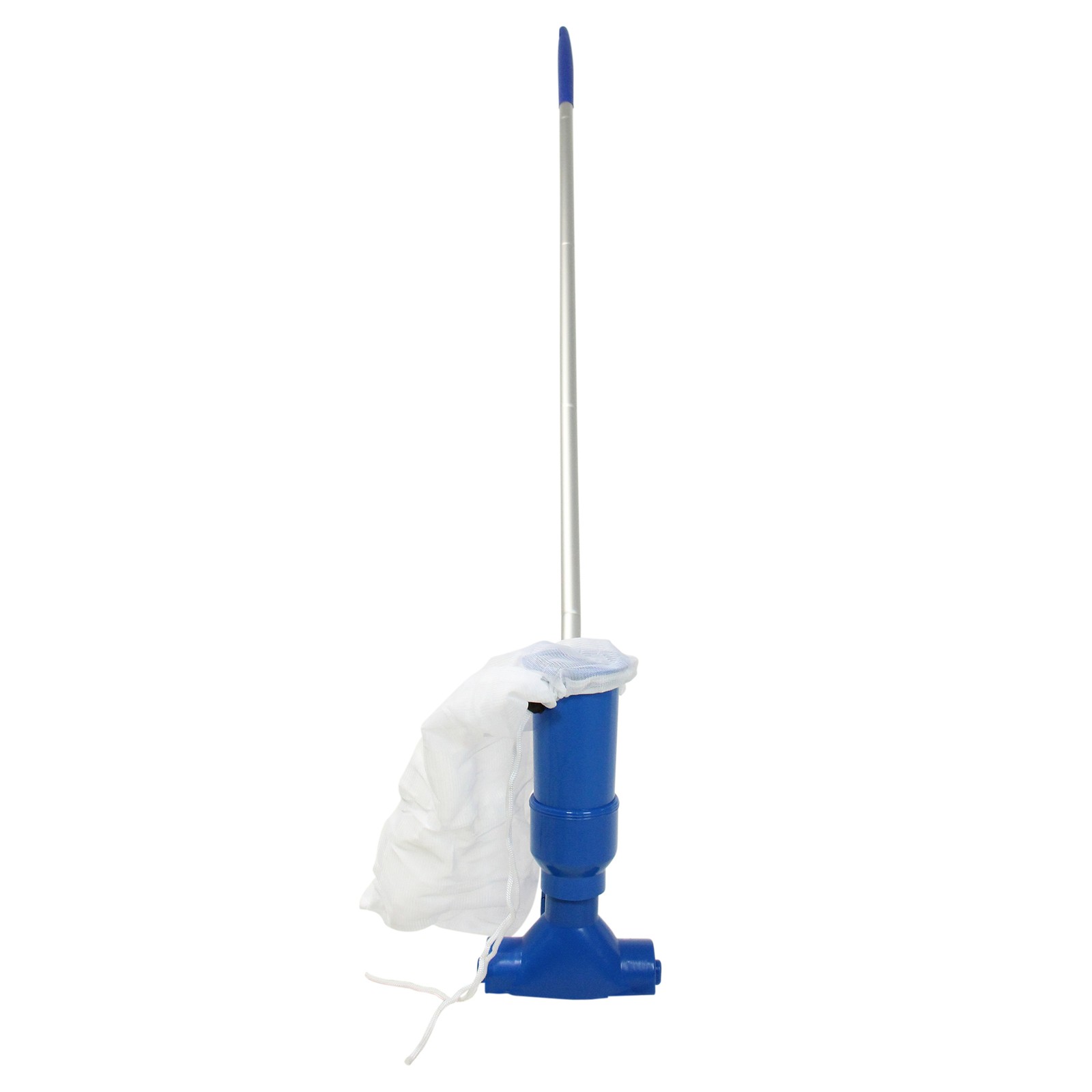 Swim Central Blue and White Mini Vacuum with Wheels for Spas and Kiddie Pools