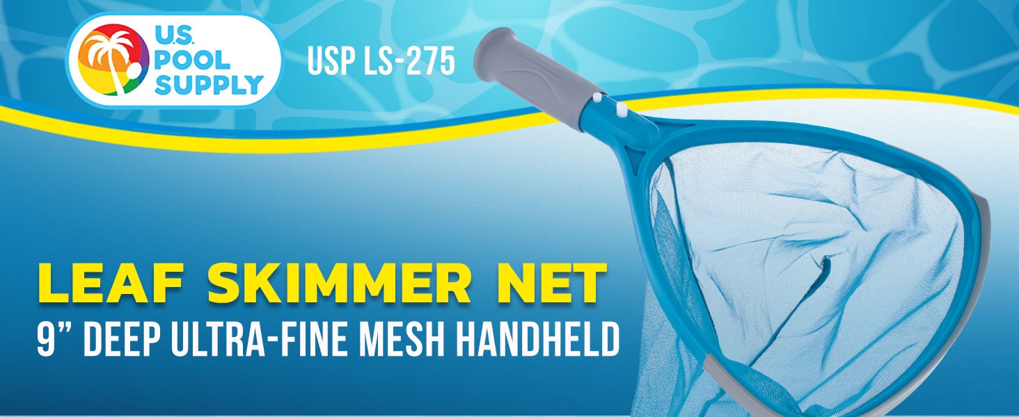 Professional Spa, Hot Tub, Pool Hand Leaf Skimmer Net with Grip Handle – Deep