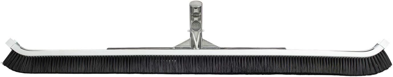 36-Inch Extra-Wide Commercial Swimming Pool Wall Brush, Heavy-Duty Aluminum Back