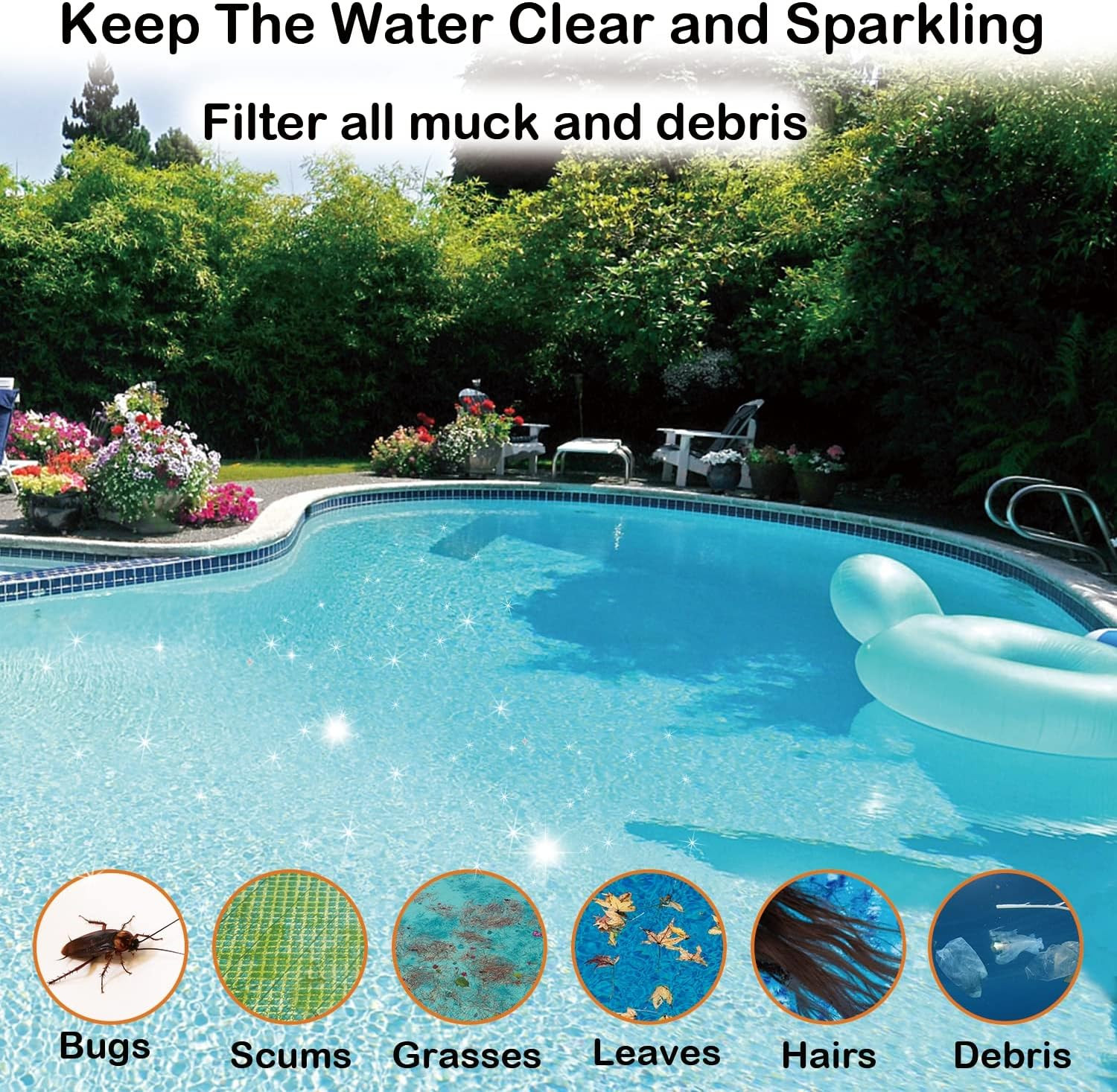 100 Pack Pool Skimmer Socks, Reusable Pool Socks for Skimmer Basket, Skimmer Soc