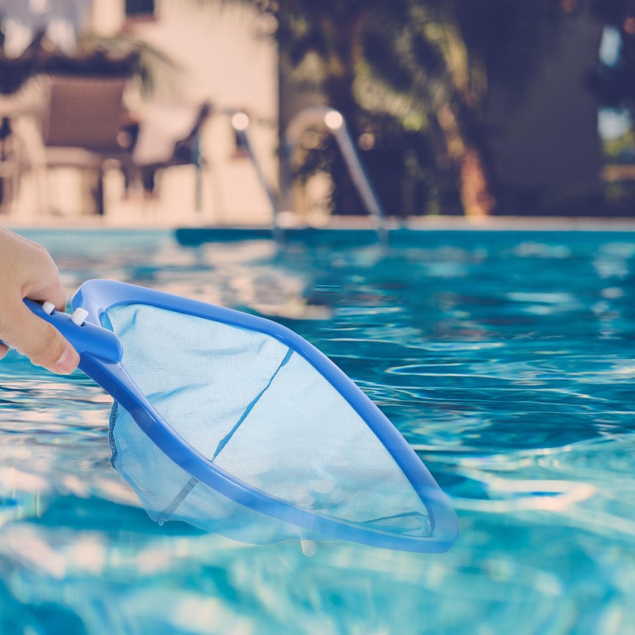 Pool Skimmer Net – Heavy Duty Deep Bag Leaf Rake with Fine Mesh, Professional…