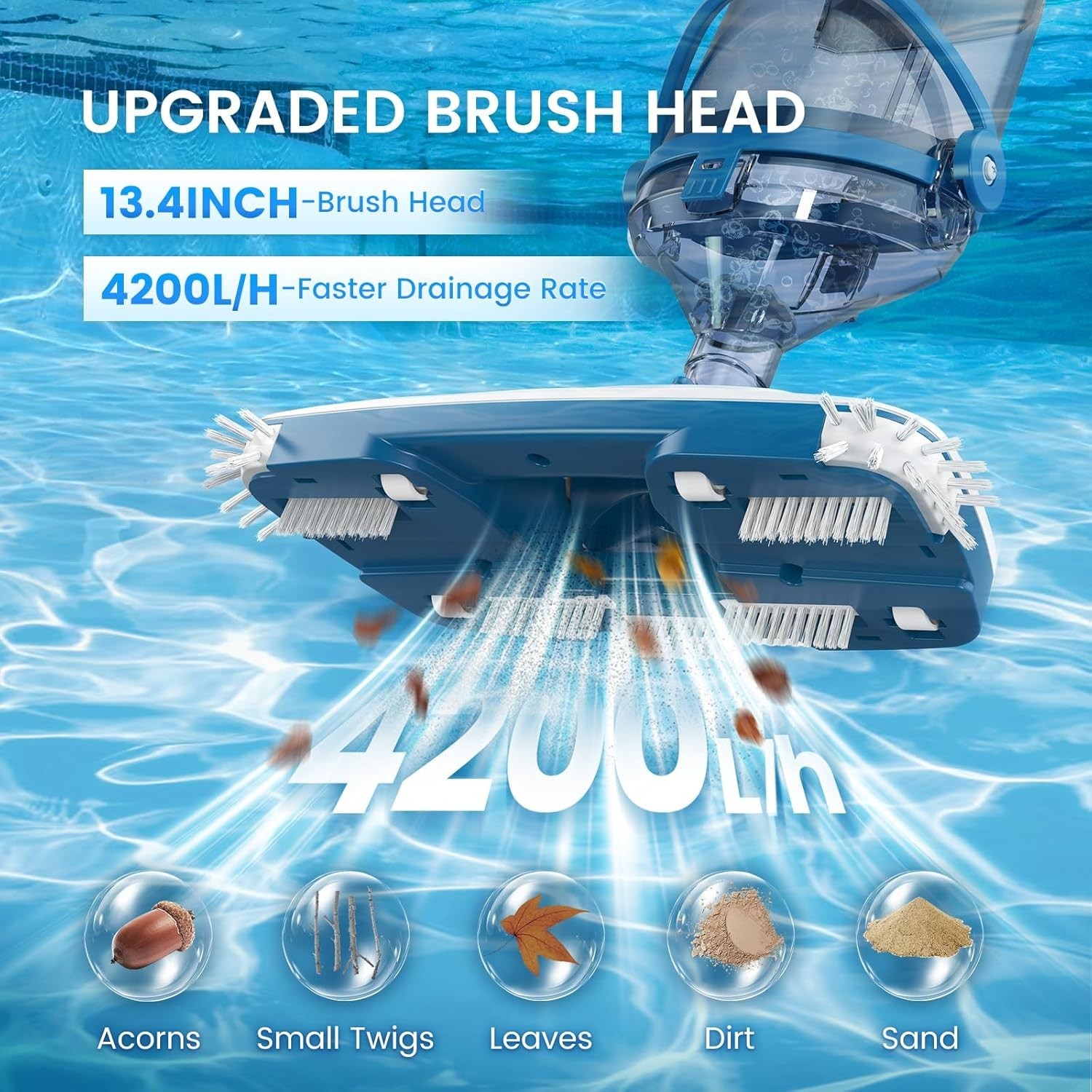 Effortless Cleaning: Cordless Pool Vacuum with Telescopic Pole & Safety Features