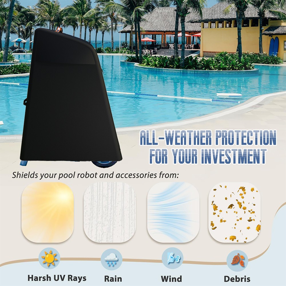 Swimming Pool Cleaner Caddy Cover Waterproof Windproof Vacuum Dust Protector