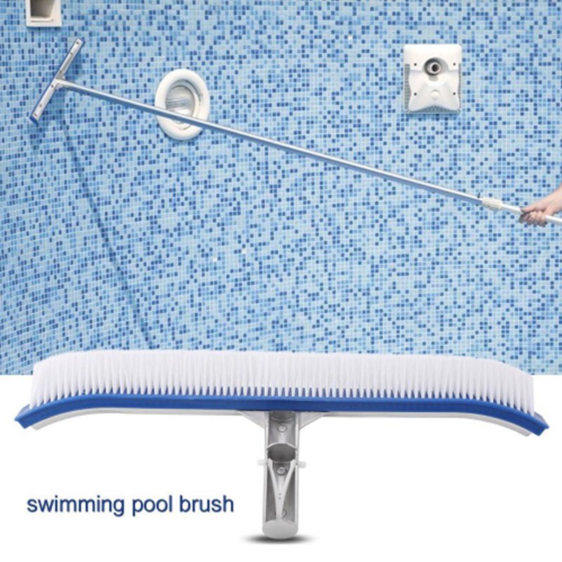 Pool Spa Pro Deluxe 18 Inch Curved Swimming Pool and Spa Cleaning Brush Head