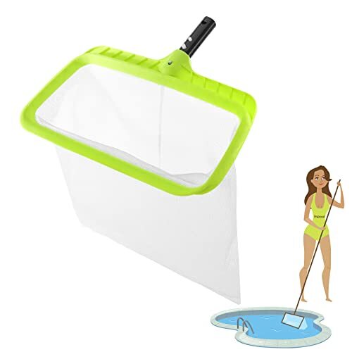 Red de piscina Bolsa profunda Skimmer de hojas Rastrillo de piscina Red de malla