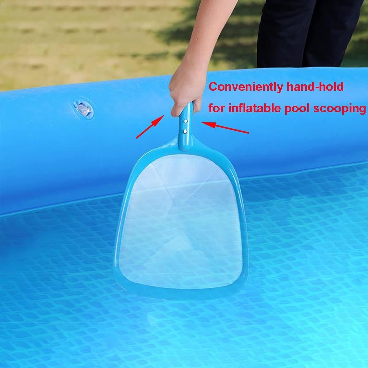 Efficient Pool & Spa Leaf Skimmer with Wide Mouth Design for Easy Cleanup