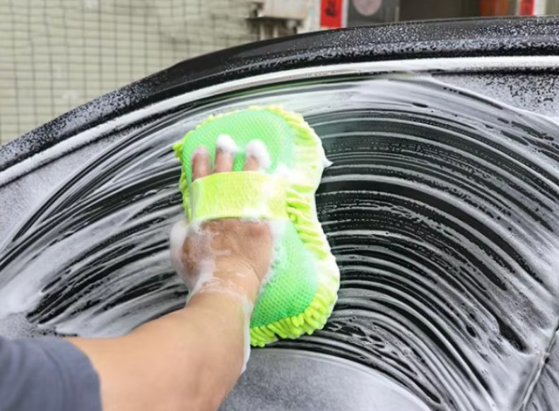 Microfiber Car Washer Sponge Cleaning Car Care Detailing Brushes Washing Towel