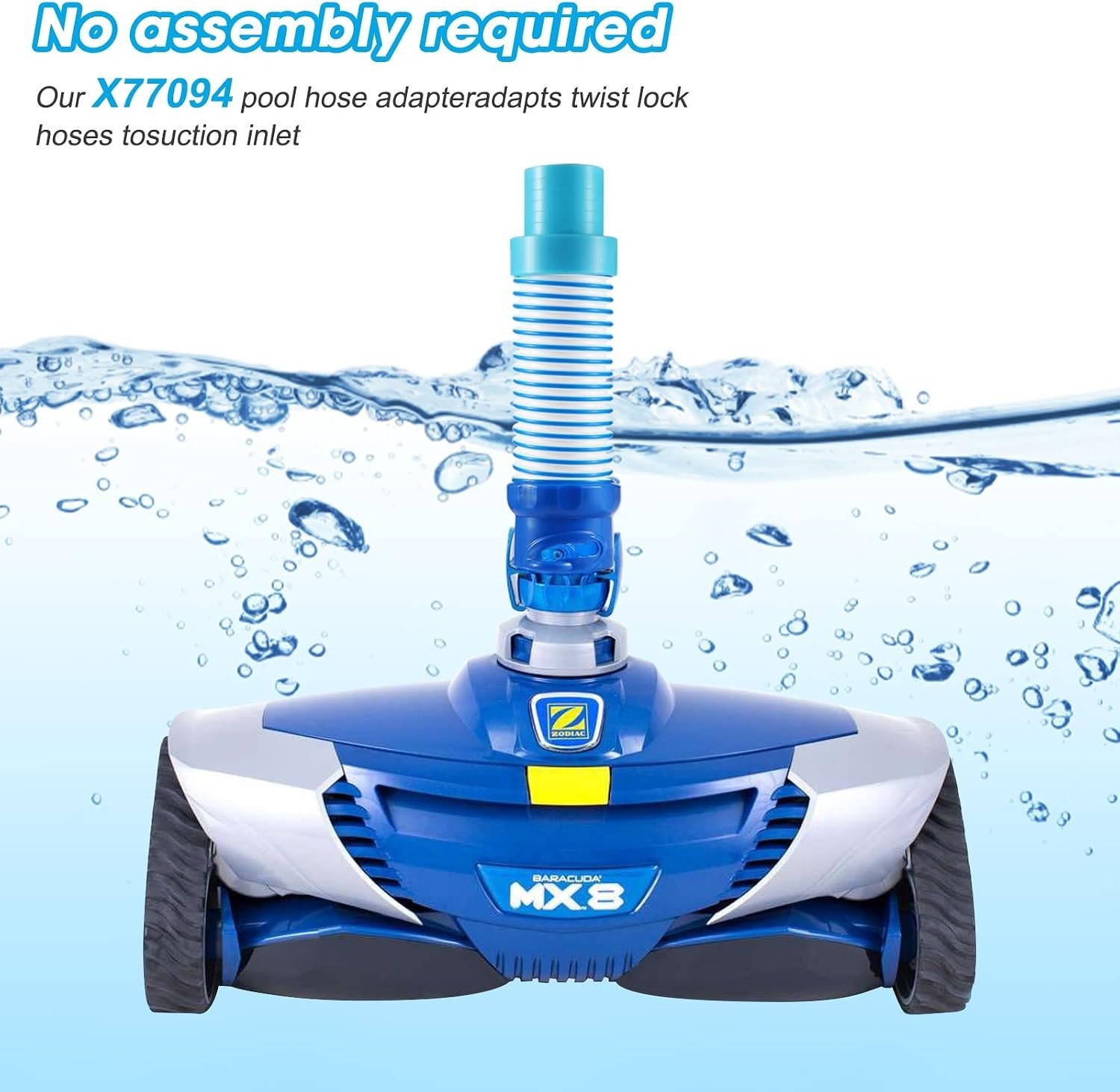 X77094 Pool Vacuum Hose Adaptor, Suction Adapter for Zodiac MX6 Baracuda MX8 X7