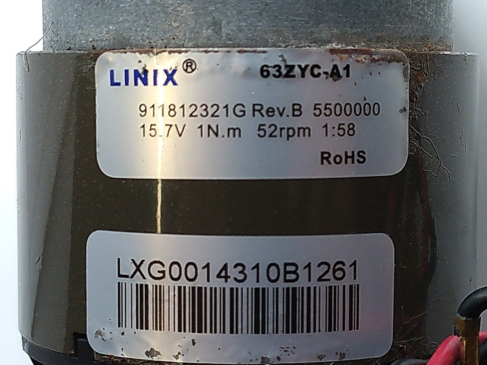 LINIX MAYTRONICS DOLPHIN DRIVE TRACK MOTOR GEARBOX 63ZYC-A1 5500000