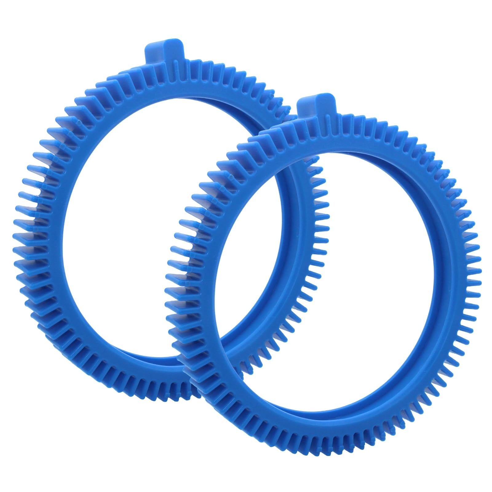 Front Tire Kit with Replacement Tires for Pool Cleaners 2 Pcs Blue