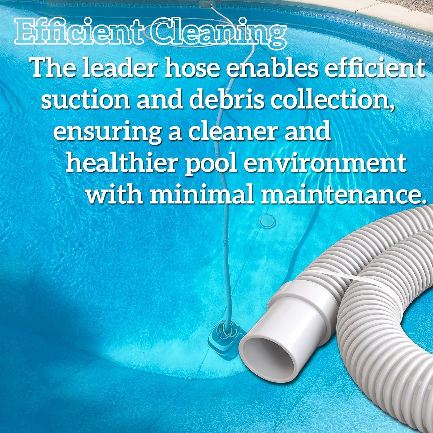 High-Quality 4 Feet Pool Vacuum Hose Replacement for Hayward V532LG, Gray