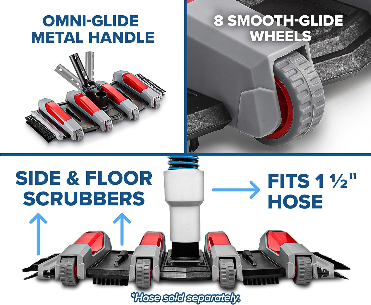 Pool Vacuum Head for Inground & Above Ground Pools // Manual Swimming Pool Vacuu
