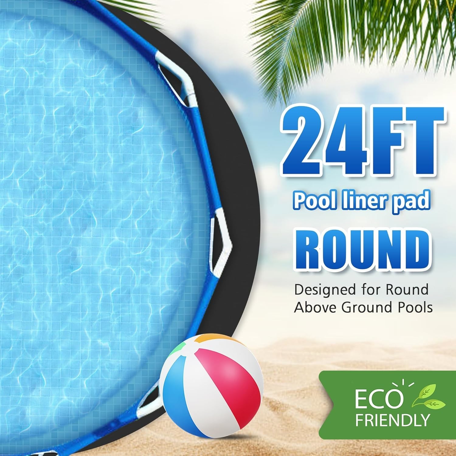 Geotextile Fabric Pool Pad 24ft Durable Under Liner Solution for Grass Free Area