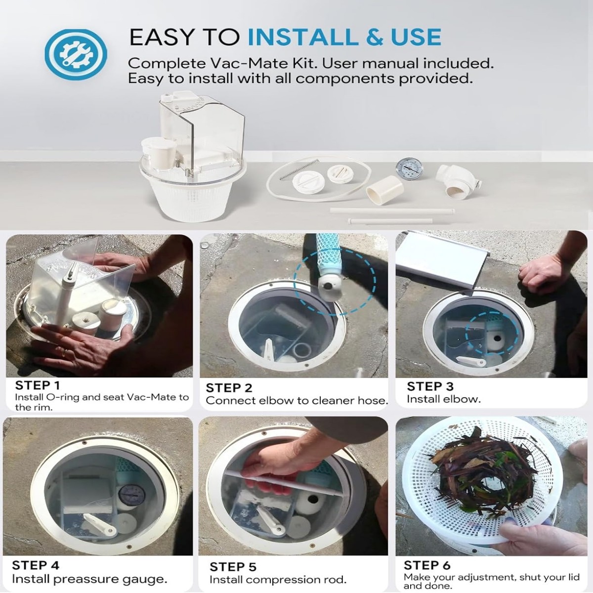 Replace for Pentair R211100 Vac-Mate Multi-Function Skimmer Attachment