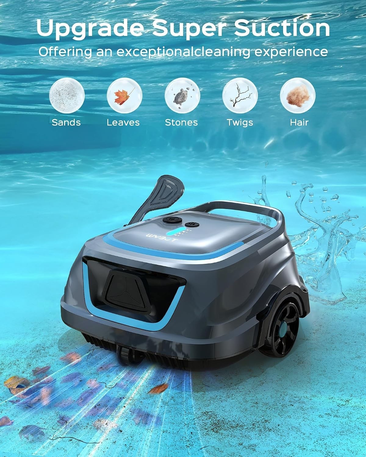 A1 Robotic Pool Cleaner – Cordless with 2280 GPH Suction & 130 Min Runtime