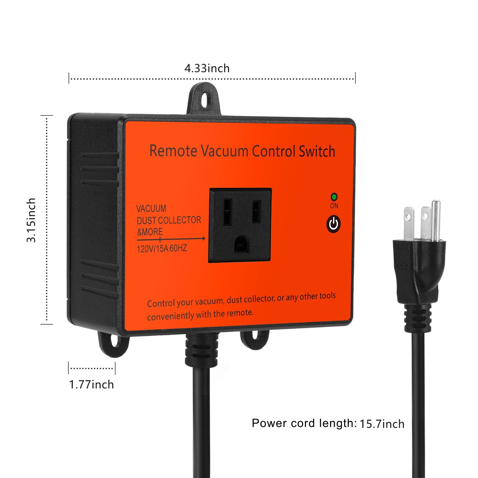 Chaosend 120V Automatic Vacuum Switch Remote Wireless Remote Switch For Dust