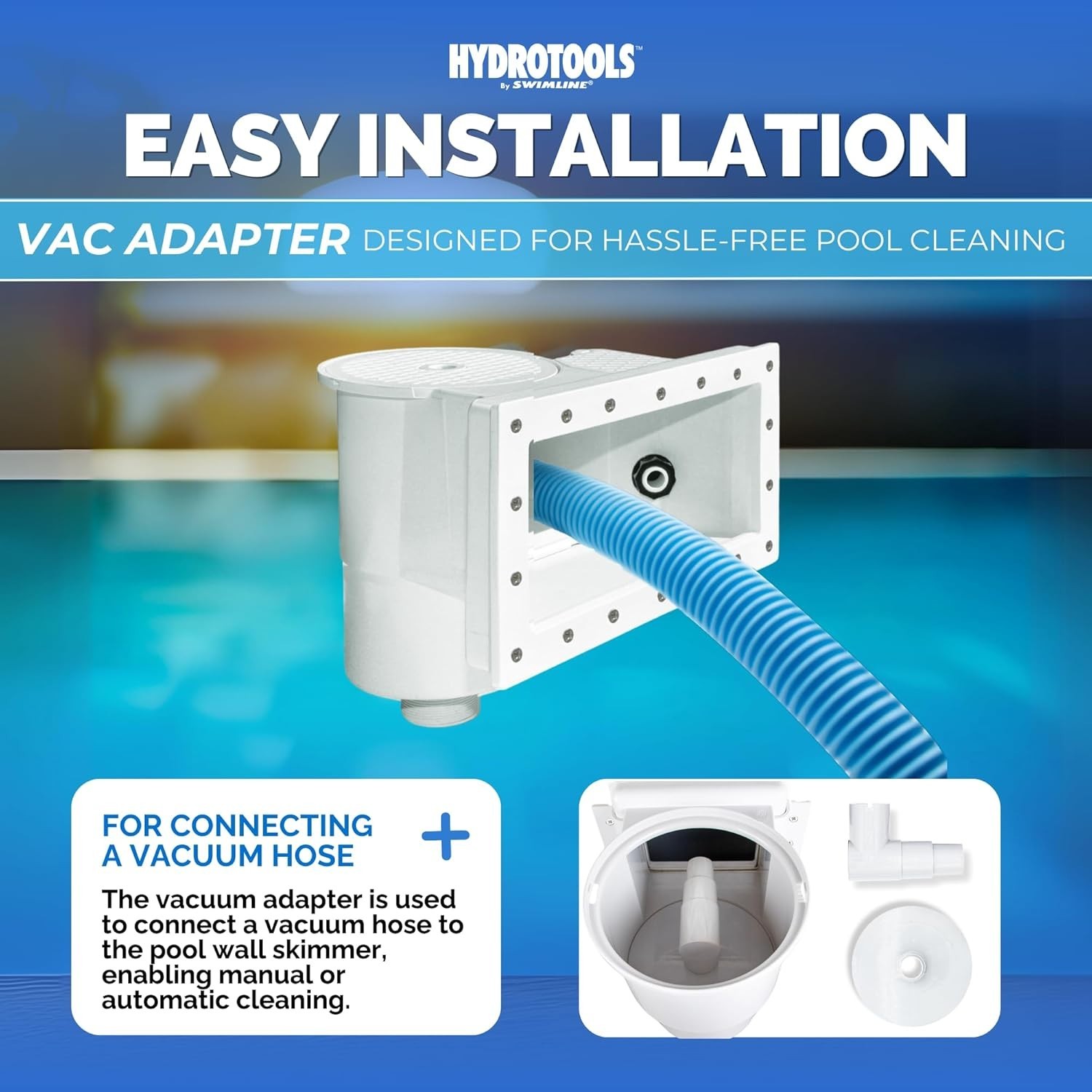 SWIMLINE HYDROTOOLS Standard Thru-Wall Above Ground Pool Skimmer Kit With WATER