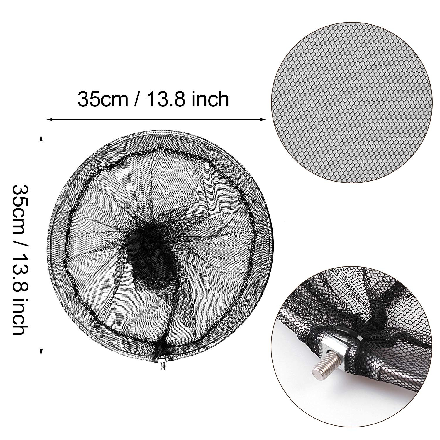 Pool Skimmer Net with Stainless Steel Telescopic Pole,58&Prime; Extendable Leaf Skimme