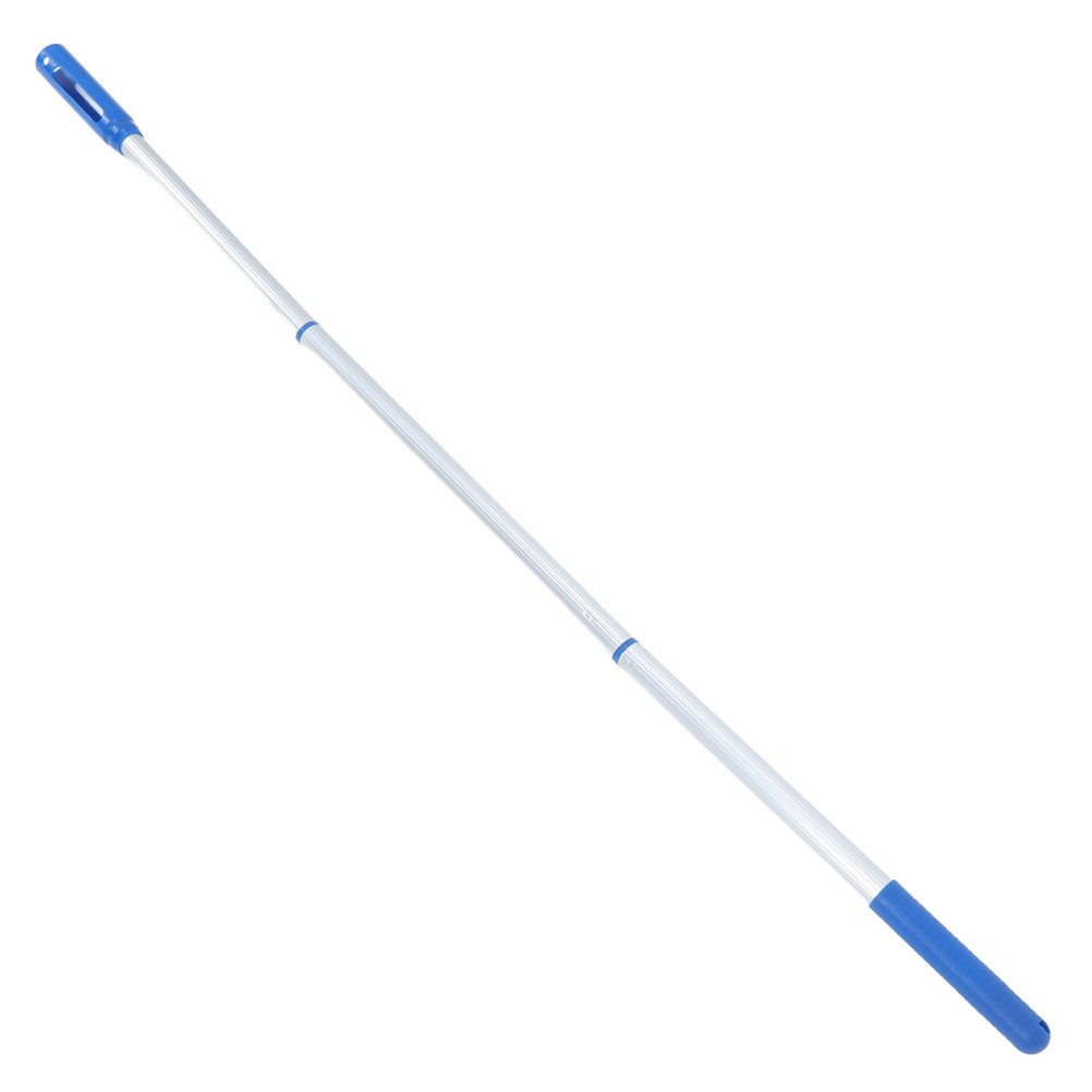 Blue Adjustable Aluminum Pool Pole Detachable Telescopic 3-Section Cleaning Tool