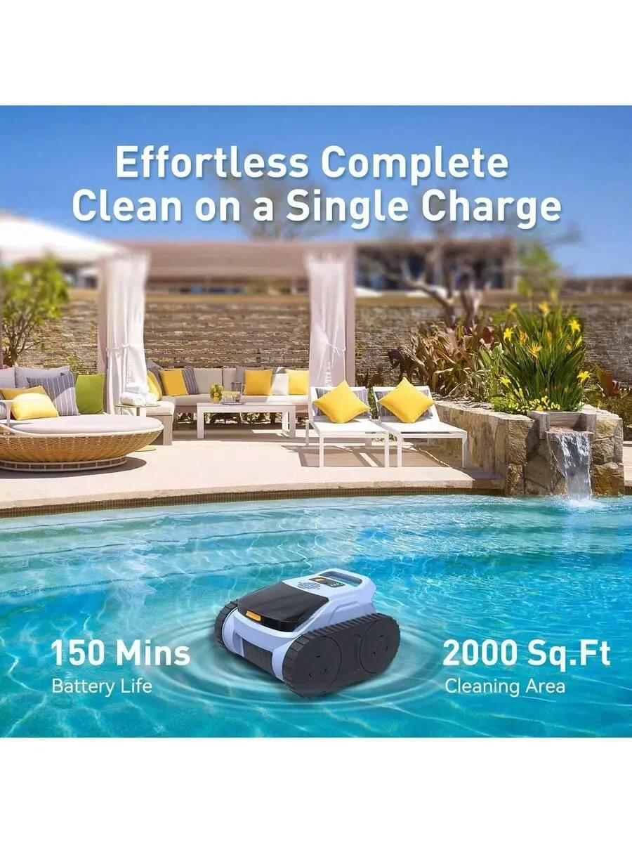 2025 Robotic Pool Cleaner, Smart Navigation For Inground Pools Up To 2,150 Sq.Ft