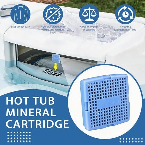 2 Pack Hot Tub Mineral Cartridge, Silver Ion Freshwater Salt System 2 – Pack