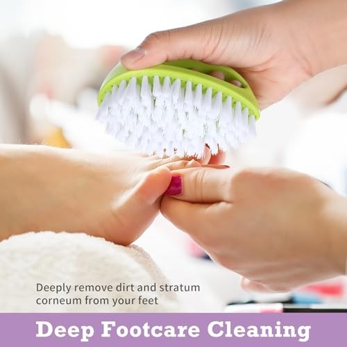 2 Pcs Hand & Nail Brushes – Heavy Duty Scrub Clean Brushes – Green, Purple