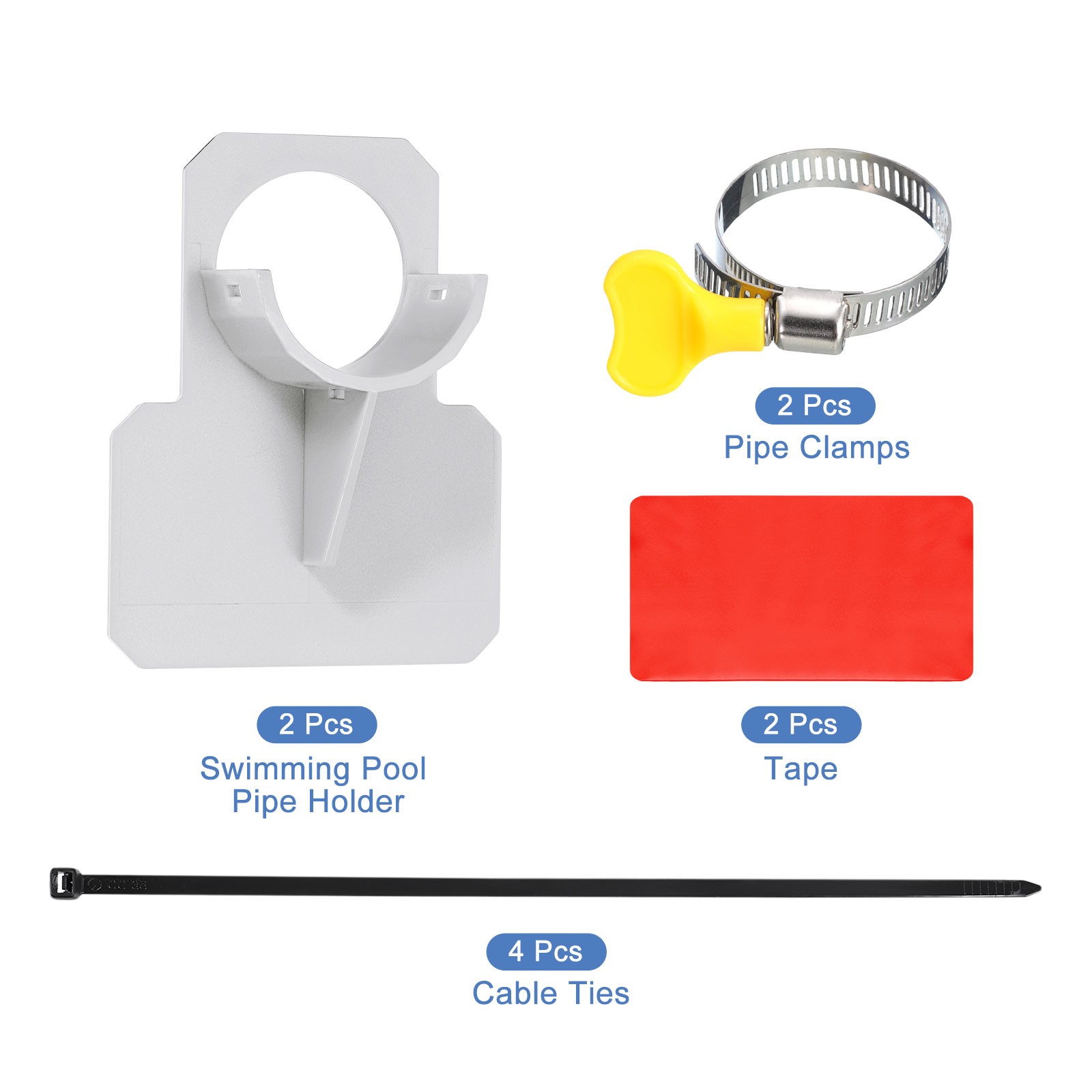 2pcs Swimming Pool Pipe Holder Pool Hose Bracket for Above Ground Pool Grey